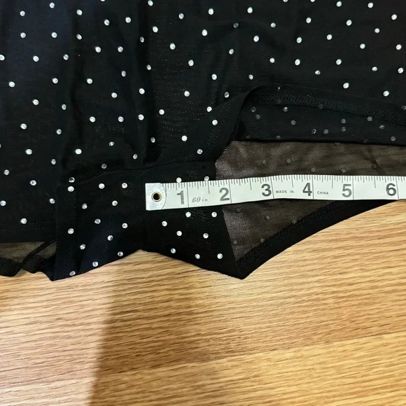 NWT Bear Dance Black Mesh Rhinestone Shorts - Picture 6 of 7
